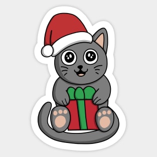 Meowy Christmas Cat Sticker